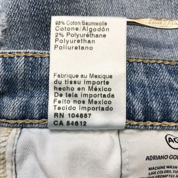 AG Adriano Goldschmied The Erin Distressed Denim Pencil Skirt Size 26R - Picture 10 of 10